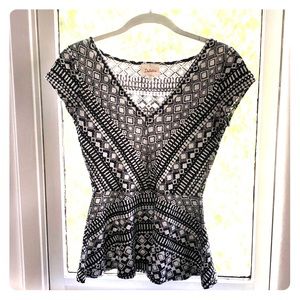 Anthropologie Deletta Peplum Top